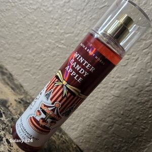 Bath & Body Works Winter Candy Apple Body Wash - Red and White